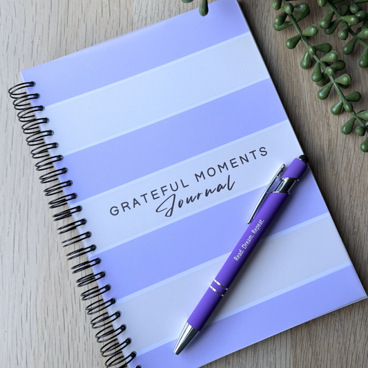 Grateful Moments Journal – Lilac Spiral Notebook