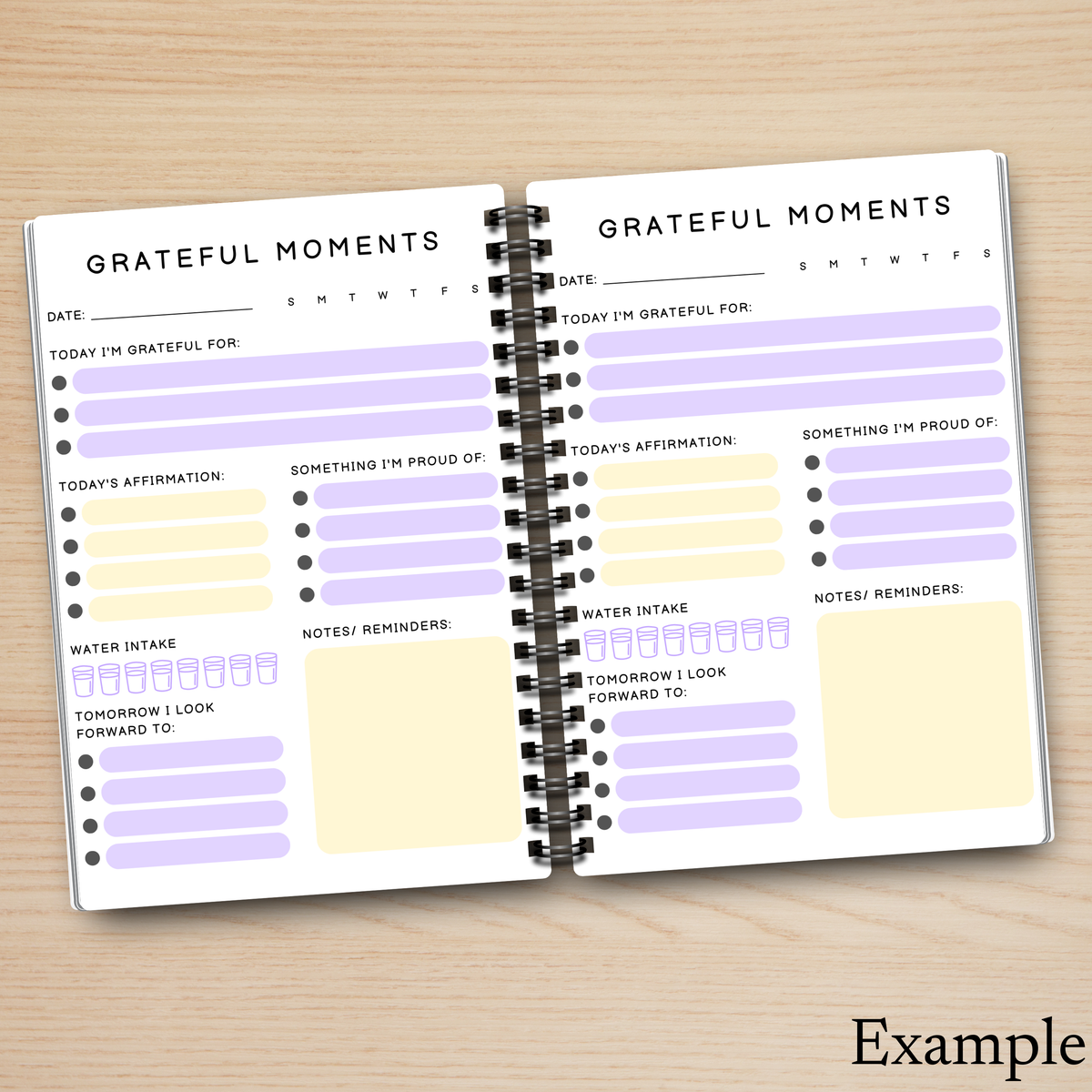 Grateful Moments Journal – Lilac Spiral Notebook