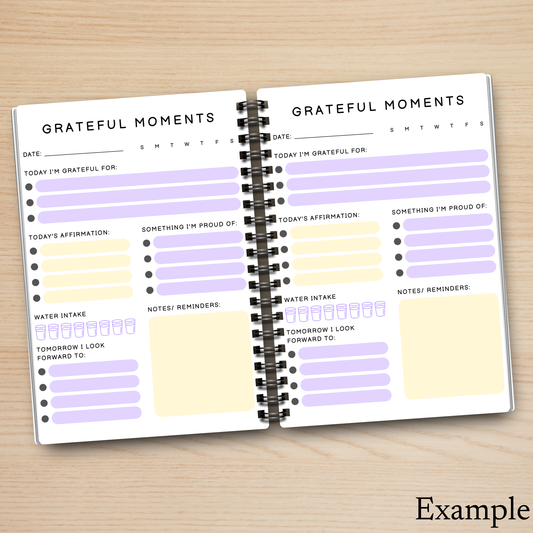 Grateful Moments Journal – Lilac Spiral Notebook