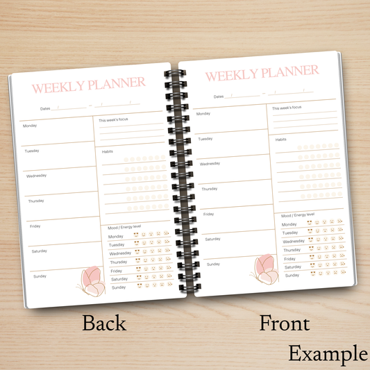 Butterfly A5 Planner Notebook – Pink