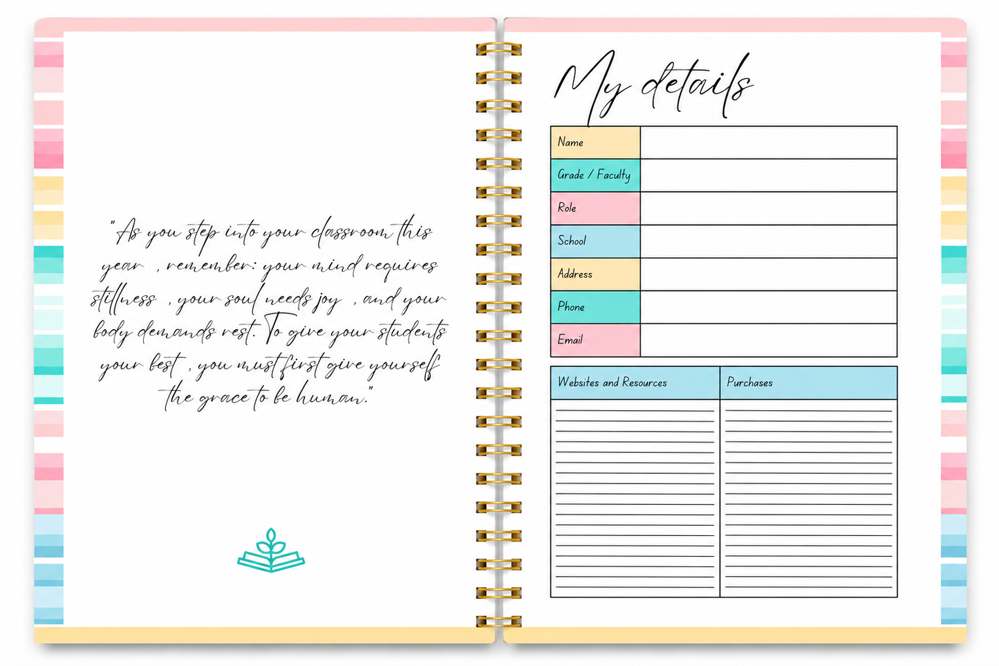 PRE-ORDER Bright 2027 Teacher Planner