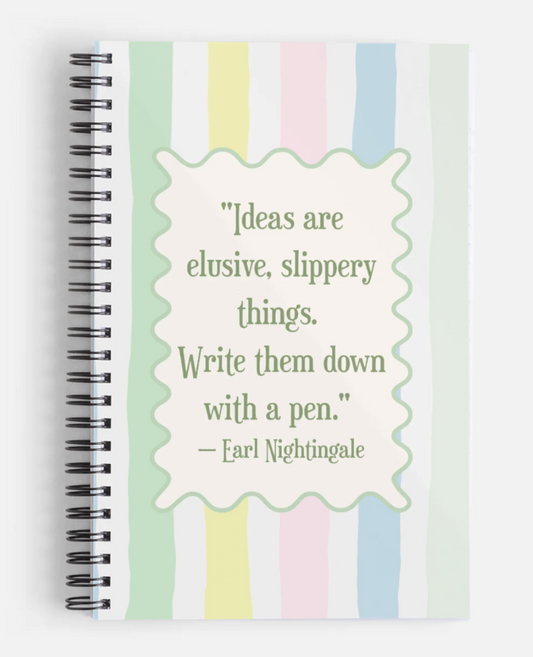 Ideas Are Elusive A5 Lined Spiral Notebook