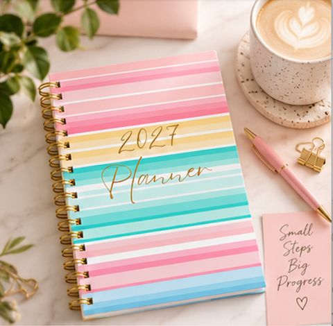 The Bright Teacher Planner by Dayna Tinline Designs. 2027 Teacher Planner avaiable for Australia and New Zealand.