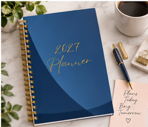 The Navy Teacher Planner by Dayna Tinline Designs. 2027 Teacher Planner avaiable for Australia and New Zealand.