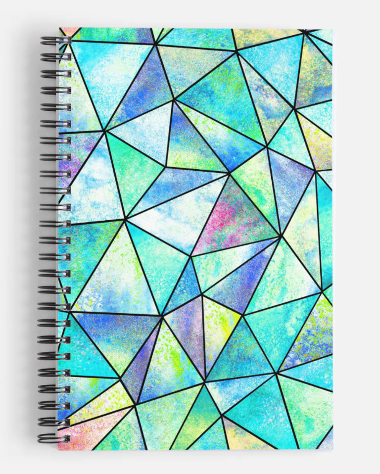 Crystal Prism A5 Lined Spiral Notebook