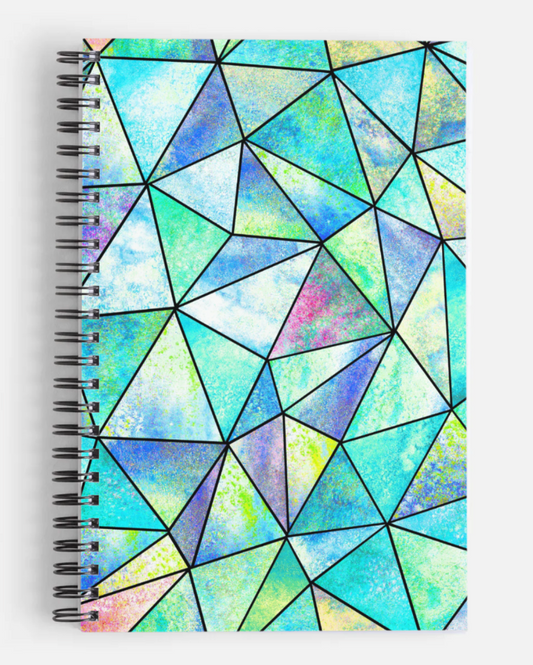 Crystal Prism A5 Lined Spiral Notebook