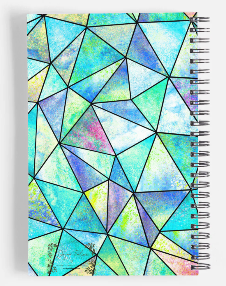 Crystal Prism A5 Lined Spiral Notebook